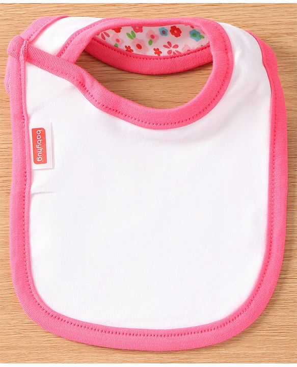 Babyhug Interlock Cotton Bibs Monkey Print Pack of 3 - Blue