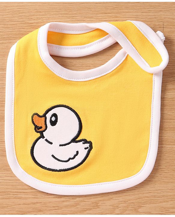 Babyhug Interlock Cotton Bibs Monkey Print Pack of 3 - Blue