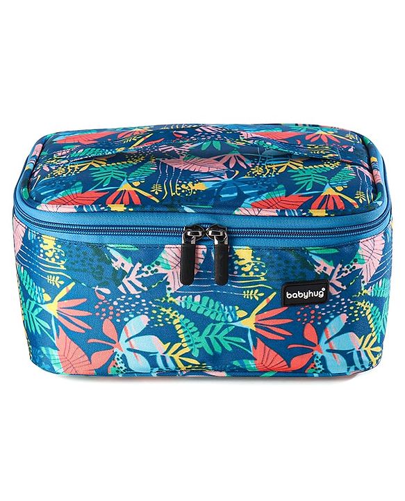 Babyhug Multipurpose Cosmetic Makeup Organizer Toiletry Bag - Blue & Green