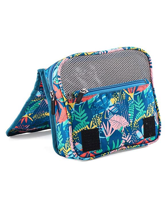 Babyhug Premium Makeup Pouches for Cosmetic Bags Wash Pouch Toiletry Kit - Green & Blue