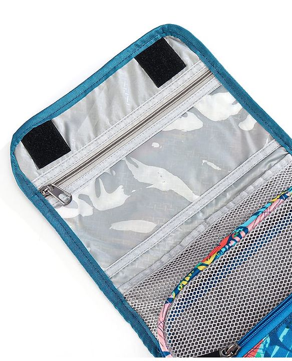 Babyhug Premium Makeup Pouches for Cosmetic Bags Wash Pouch Toiletry Kit - Green & Blue
