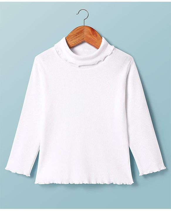 Babyhug Woven Shimmered Party Dress With Full Sleeves Solid Ribbed Inner Tee - Pink & White