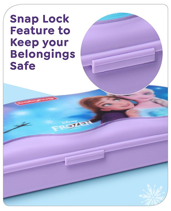Babyhug Disney Frozen 3D Pencil Box|School Supplies Stationery Organiser|Birthday Return Gift for Kids- Lavender