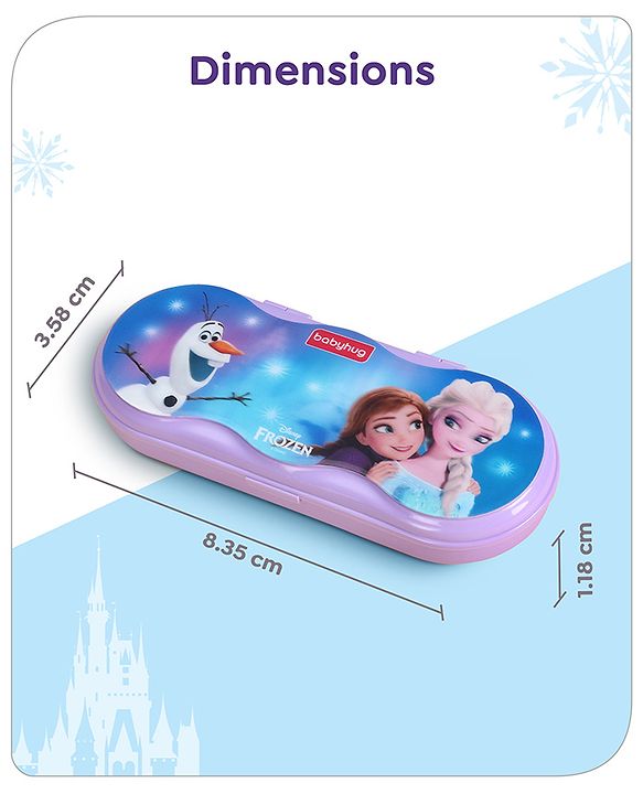 Babyhug Disney Frozen 3D Pencil Box|School Supplies Stationery Organiser|Birthday Return Gift for Kids- Lavender