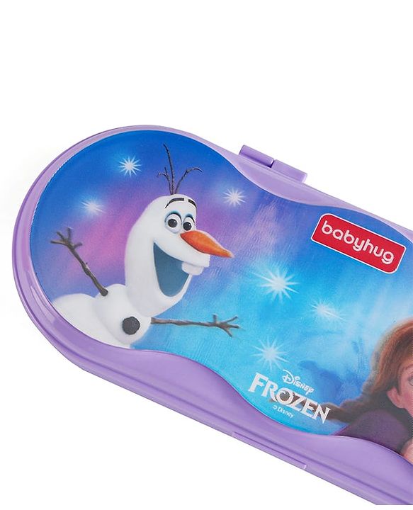 Babyhug Disney Frozen 3D Pencil Box|School Supplies Stationery Organiser|Birthday Return Gift for Kids- Lavender
