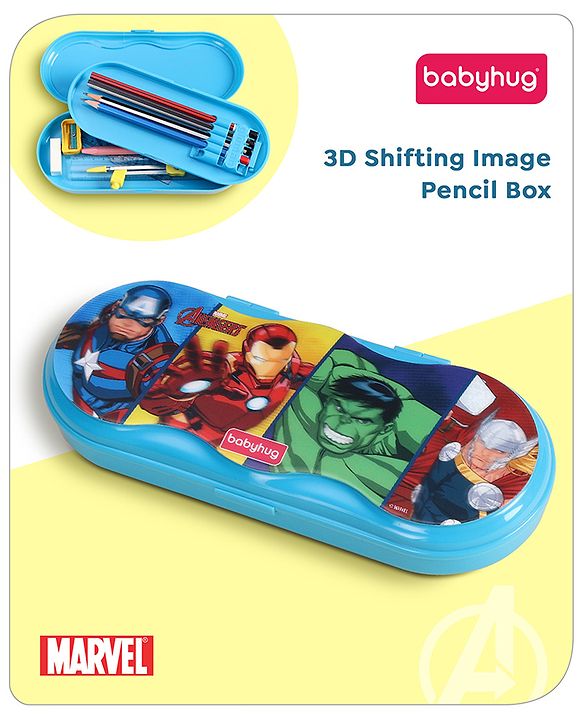 Babyhug Marvel Spiderman 3D Pencil Box|School Supplies Stationery Organiser|Birthday Return Gift for Kids- Red