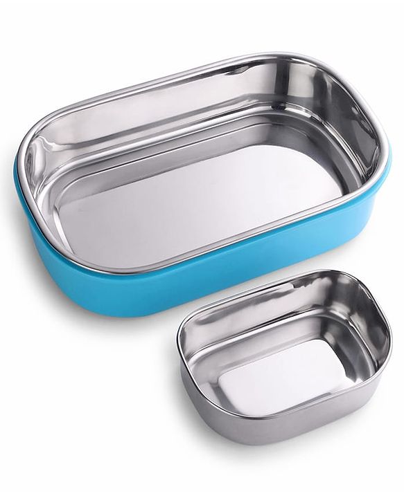Babyhug Disney Frozen 3D Stainless Steel Lunch box with inner container,700ml & 100ml, Airtight Lunch for School Kids|BPA Free|100% Food Grade|Dishwasher Safe|Reusable|Recyclable- Lavender