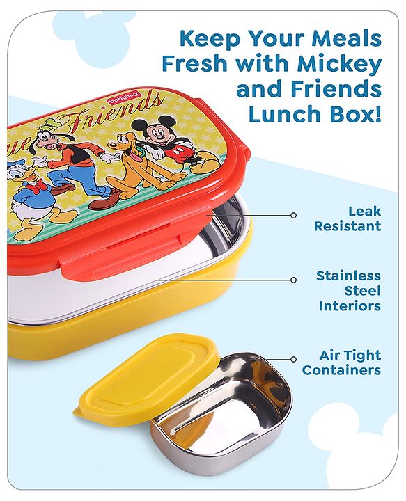 Babyhug Disney Frozen 3D Stainless Steel Lunch box with inner container,700ml & 100ml, Airtight Lunch for School Kids|BPA Free|100% Food Grade|Dishwasher Safe|Reusable|Recyclable- Lavender
