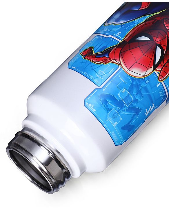 Babyhug Marvel Spiderman Stainless Steel Water Bottle|Leak Resistant|BPA Free|Rust Proof|750ml