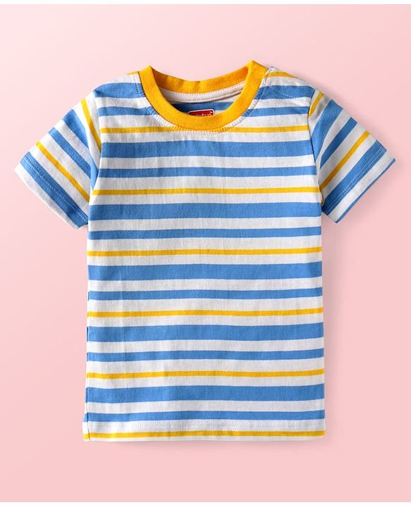 Babyhug Single Jersey Knit Half Sleeves T-Shirts & Shorts With Sando Vests & Shark Print Pack of 6 - Multi Colour