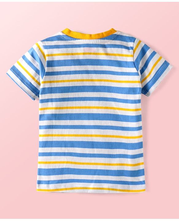 Babyhug Single Jersey Knit Half Sleeves T-Shirts & Shorts With Sando Vests & Shark Print Pack of 6 - Multi Colour