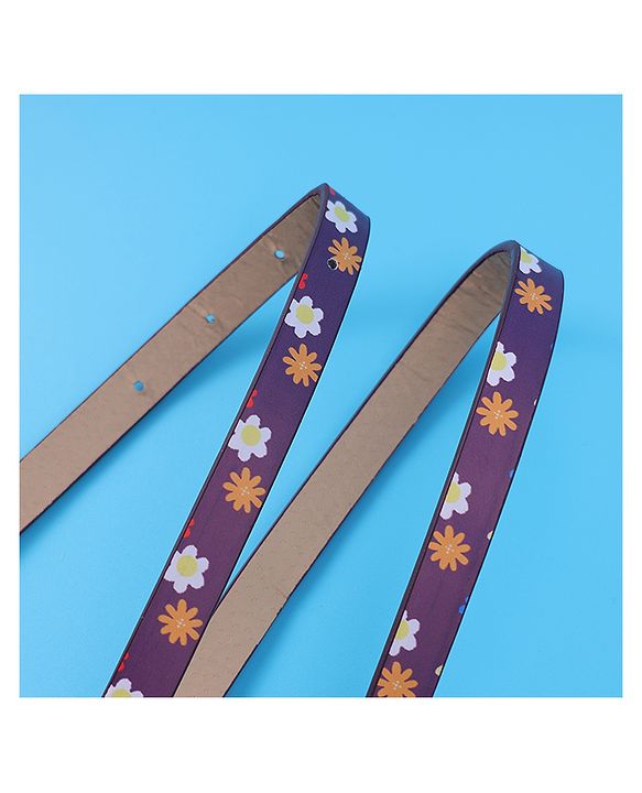 Babyhug Free Size Belt With Floral Print - Purple