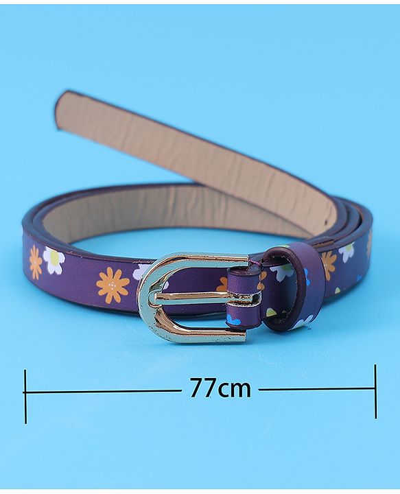 Babyhug Free Size Belt With Floral Print - Purple