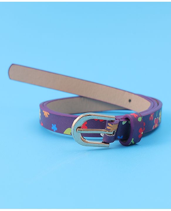 Babyhug Free Size Belt With Floral Print - Purple