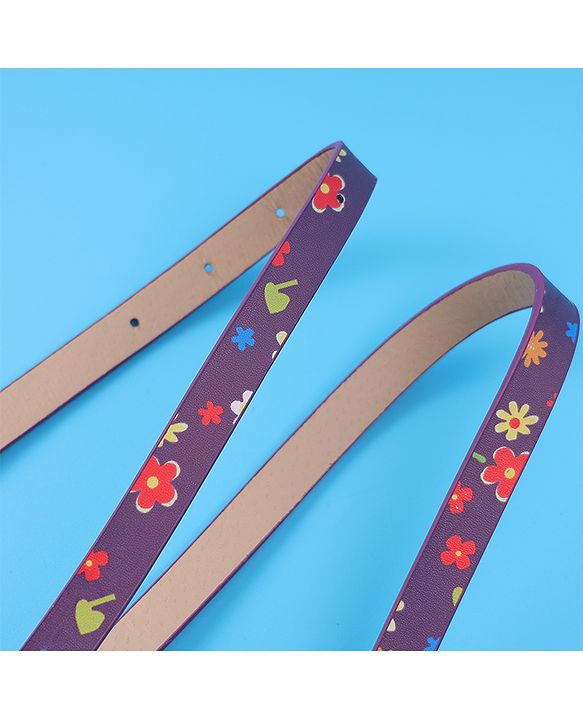 Babyhug Free Size Belt With Floral Print - Purple