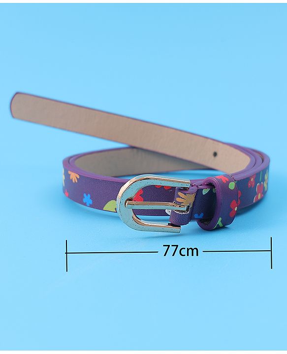 Babyhug Free Size Belt With Floral Print - Purple