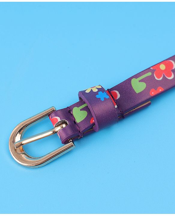Babyhug Free Size Belt With Floral Print - Purple