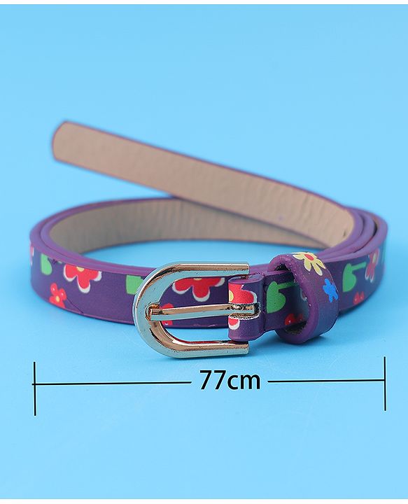 Babyhug Free Size Belt With Floral Print - Purple