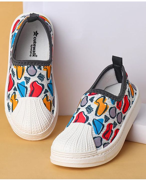 Cute Walk by Babyhug Slip On Casual Shoes with Abstract Print - Blue