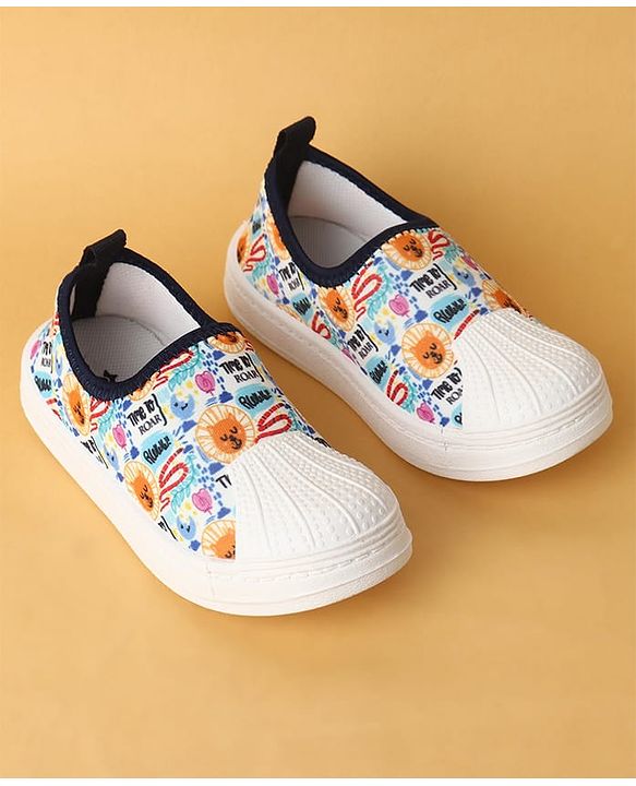 Cute Walk by Babyhug Slip On Casual Shoes with Lion Print - Blue