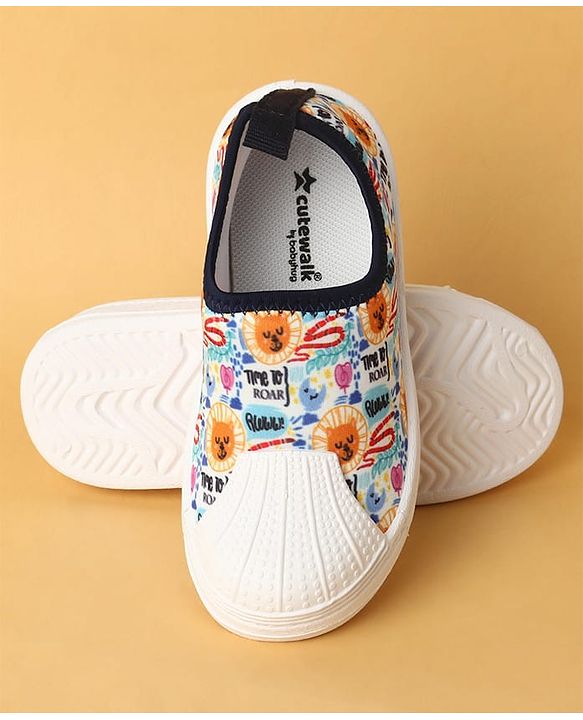 Cute Walk by Babyhug Slip On Casual Shoes with Lion Print - Blue