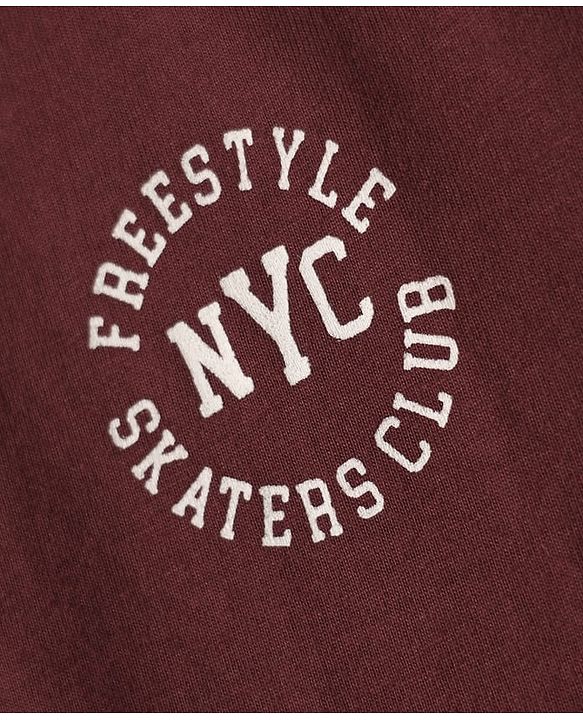 Pine Kids Cotton Knit Half Raglan Sleeves T-Shirt & Trouser with Click Flip In Motion Text Print - Black & Maroon