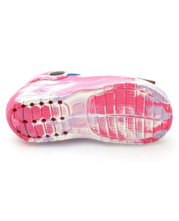 Cute Walk by Babyhug Clogs with Backsrtap Ice Cream & Rainbow Applique - Pink