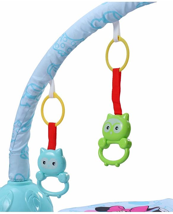 Babyhug Premium Disney Mickey & Friends Musical Baby Play Gym|Piano, Lights, Rattles & Tummy Time Mat | Fitness Rack with Hanging Rattles Interactive Learning Keyboard Piano| BIS Certified