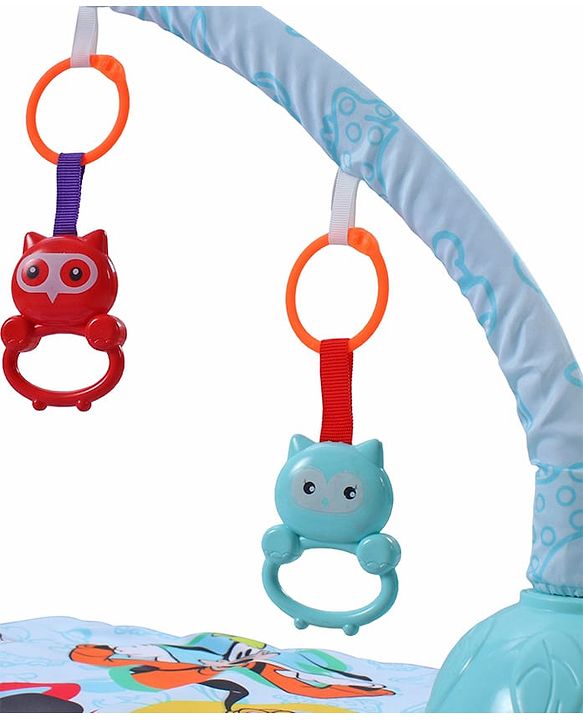 Babyhug Premium Disney Mickey & Friends Musical Baby Play Gym|Piano, Lights, Rattles & Tummy Time Mat | Fitness Rack with Hanging Rattles Interactive Learning Keyboard Piano| BIS Certified