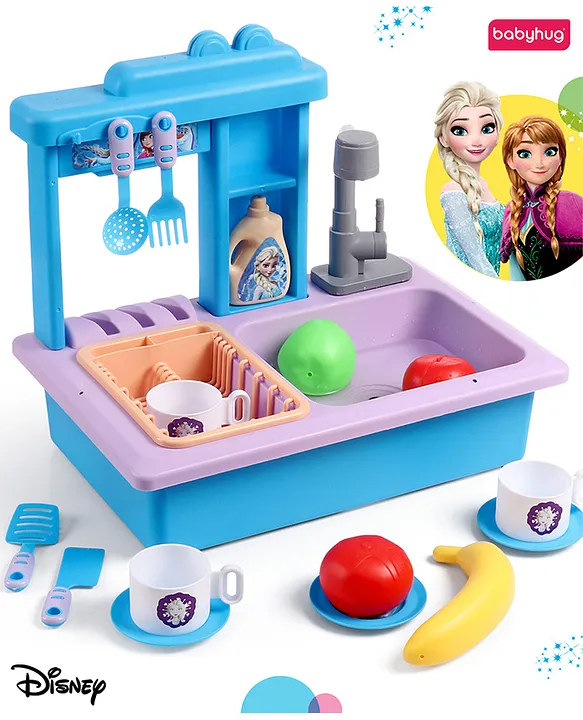 Babyhug Disney Frozen Toy Kitchen Sink Set| Battery Operated