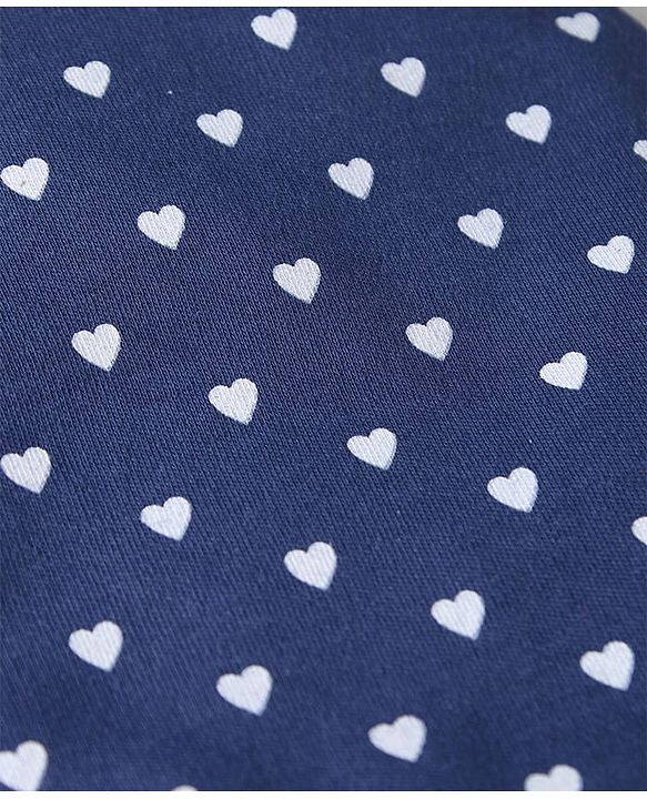 Babyhug 100% Cotton Knit Tie Knot Bonnet Cap Floral & Polka Dot Print Pack of 2 - Red & Blue