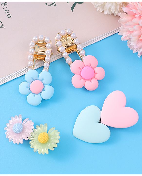 Babyhug Hair Pins And Clips Pack of 4 - Pink