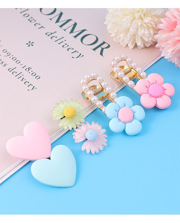 Babyhug Hair Pins And Clips Pack of 4 - Pink