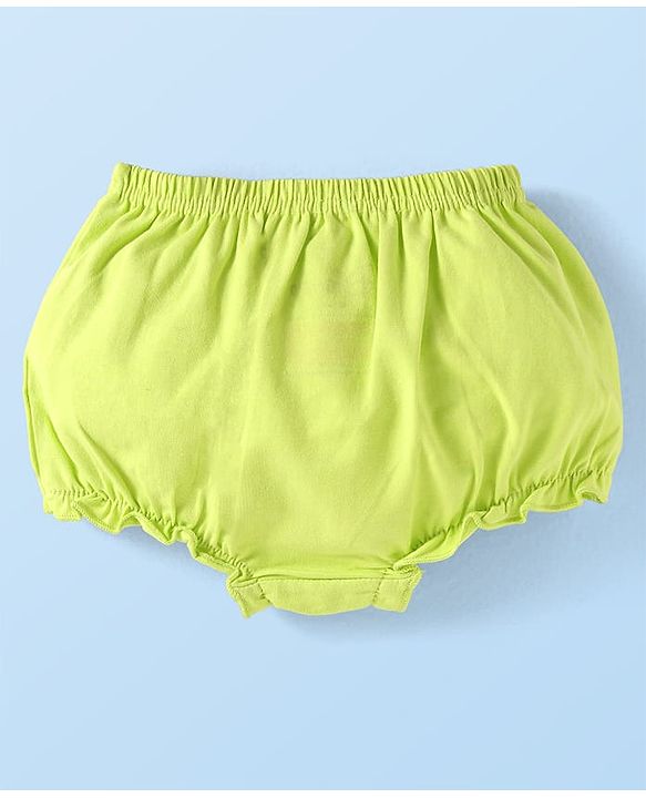 Babyhug Disney Cotton Knit Bloomers with Aristocats Marie Graphics Pack of 3 - Pink White & Light Green