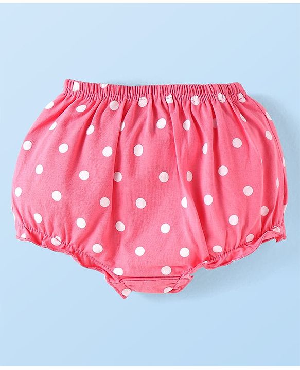 Babyhug Disney Cotton Knit Bloomers with Aristocats Marie Graphics Pack of 3 - Pink White & Light Green