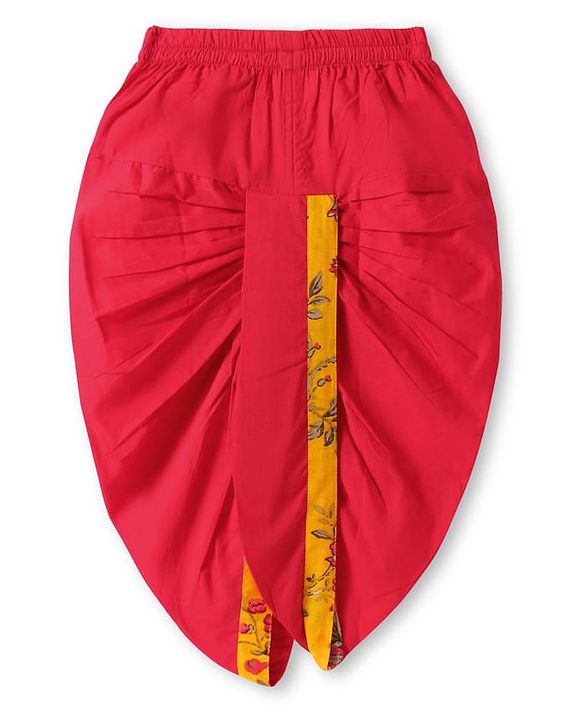 Babyhug Cambric Woven Full Sleeves Kurta Dhoti Set With Floral Print - Yellow