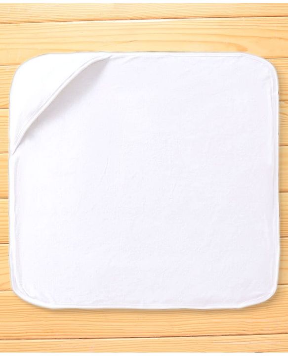 Babyhug Cotton Knit Solid Hooded Wrapper L 76 x B 76 cm - White