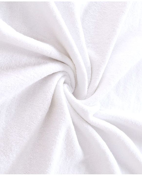 Babyhug Cotton Knit Solid Hooded Wrapper L 76 x B 76 cm - White