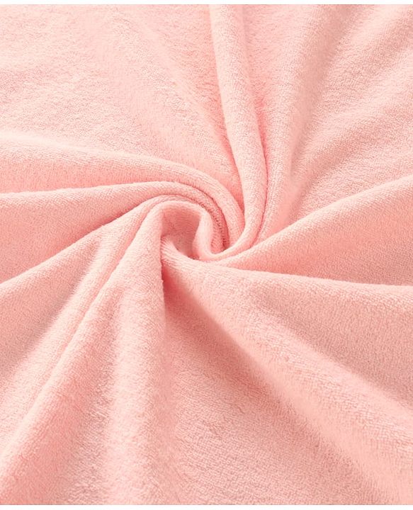 Babyhug Cotton Knit Solid Hooded Wrapper L 76 x B 76 cm - Light Pink