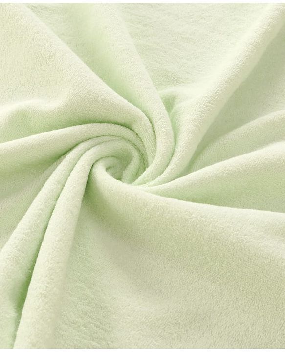 Babyhug Cotton Knit Solid Hooded Wrapper L 76 x B 76 cm - Light Green