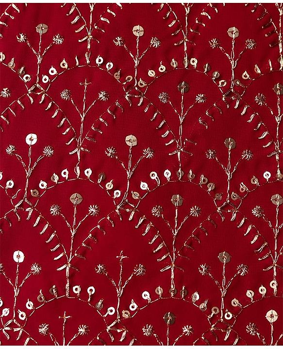 Babyhug Woven Singlet Sleeves Choli Lehenga Set With Glitter Print Sequinned Detailing & Dupatta - Dark Red & Yellow