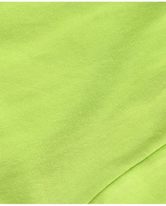 Pine Kids Knit Cotton Full Length Leggings with Text Print - Neon Green