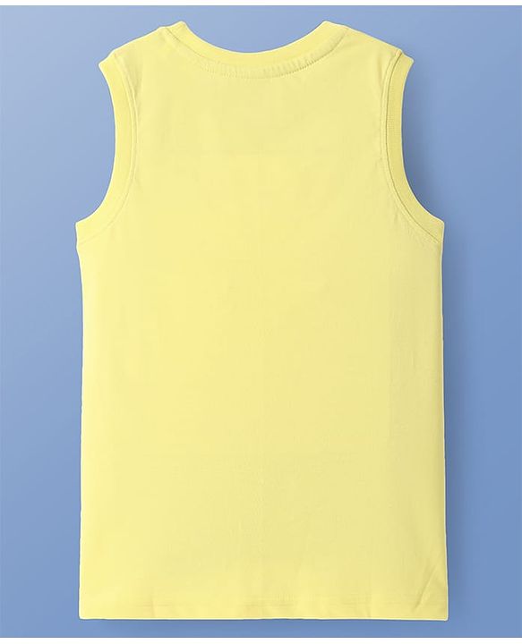 Pine Kids Cotton Knit Sleeveless Tank T-Shirts with Cool Dude Text Print Pack Of 5 - White Navy Blue & Lilac