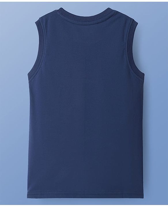 Pine Kids Cotton Knit Sleeveless Tank T-Shirts with Cool Dude Text Print Pack Of 5 - White Navy Blue & Lilac