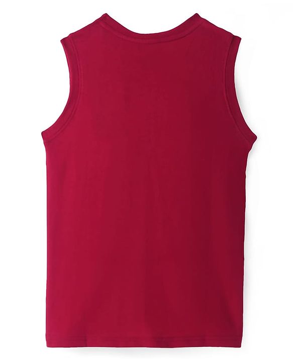 Pine Kids Cotton Knit Sleeveless Tank T-Shirts with Sport Theme & Future is You Print Pack of 5 - Black Purple & Navy Blue