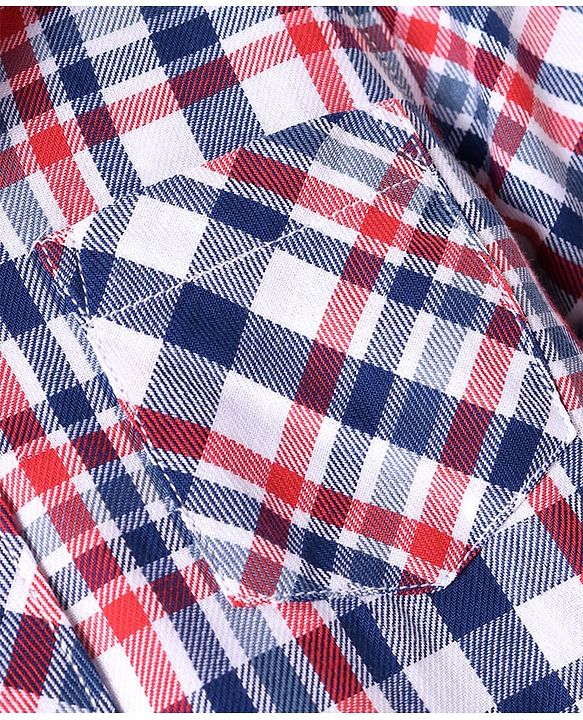 Pine Kids Cotton Woven Full Sleeves Checkered Shirt with T-Shirt - Lilac