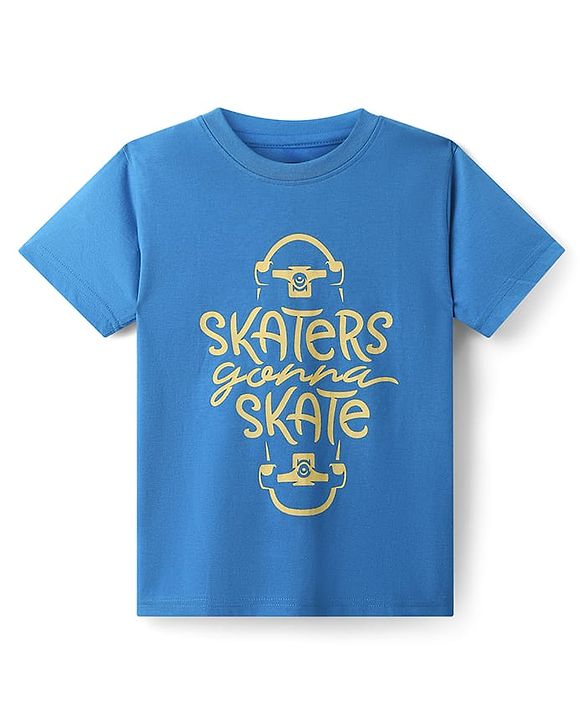 Pine Kids Cotton Knit Half Sleeves T-Shirts with Text Print Pack of 5 - Multicolor