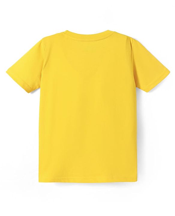 Pine Kids Cotton Knit Half Sleeves T-Shirts with Gamer Theme Text Print Pack Of 5 - Red Yellow & Navy Blue
