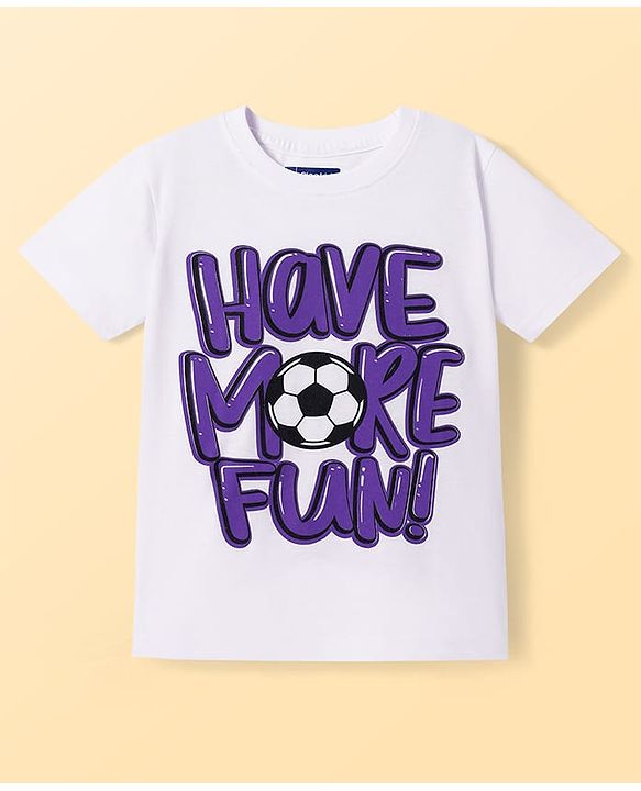Pine Kids Cotton Knit Half Sleeves T-Shirt with Text Print Pack of 5 - Multicolor