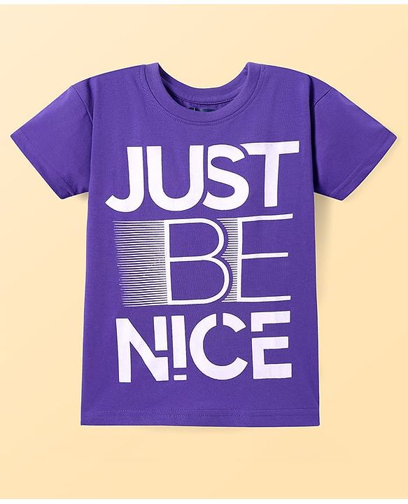 Pine Kids Cotton Knit Half Sleeves T-Shirt with Text Print Pack of 5 - Multicolor